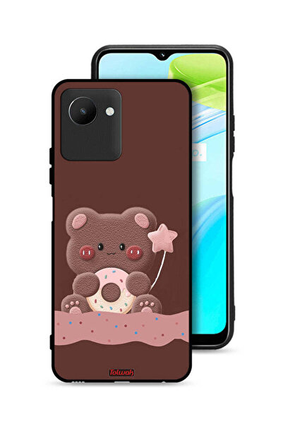 Tolwak غطاء حماية Realme C30s على شكل دب دونات