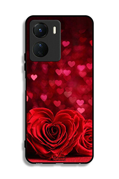 Tolwak غطاء حماية Vivo Y16 بتصميم زهور على شكل قلب وفن تجريدي