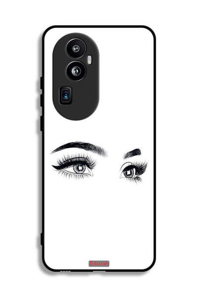 Tolwak غطاء حماية لهاتف Oppo Reno10 Pro Plus برسومات عيون فنية