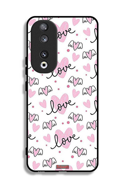 Tolwak غطاء حماية لهاتف Honor 90 بنمط فني بنمط الحب والقلب