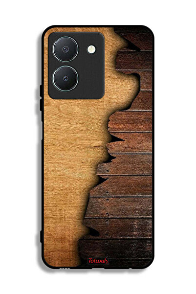Tolwak Vivo Y36 4G Protective Case Cover Vintage Wood Pattern