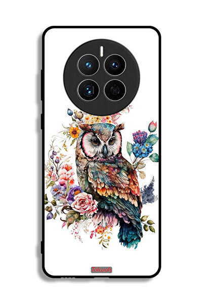 Tolwak غطاء حماية لهاتف هواوي ميت 50E بتصميم بومة فنية تجريدية