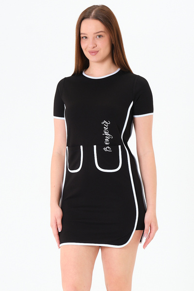 Sortie Collection Femei cu vipușcă , Solid croială , guler rotund , Manecă tr...