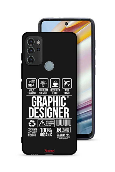 Tolwak غطاء حماية لهاتف موتورولا موتو جي 60 إس - ملصق مصمم جرافيكي