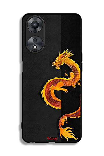 Tolwak Oppo A58 5G Protective Case Cover Dragon Art