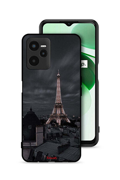 Tolwak Realme C35 Protective Case Cover Eiffel Tower In Night