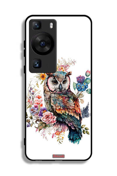 Tolwak غطاء حماية لهاتف هواوي P60 Pro بتصميم بومة فنية تجريدية