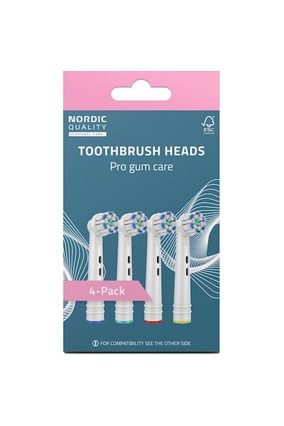 Nordic Quality Rezerve periuta de dinti electrica Nordic Quality pentru Oral-B, Gum Care, 4 buc