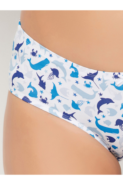 Clovia By Styli Pack of 3 - Sea Life Print Mid Rise Hipster Briefs with Inner Elastic