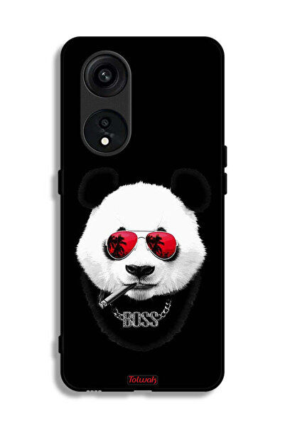 Tolwak غطاء حماية لهاتف Oppo Reno 8T 5G بتصميم Boss Panda
