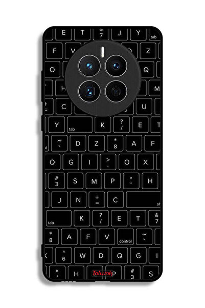 Tolwak غطاء حماية لهاتف هواوي ميت 50 إي بنمط مفاتيح لوحة المفاتيح العشوائية