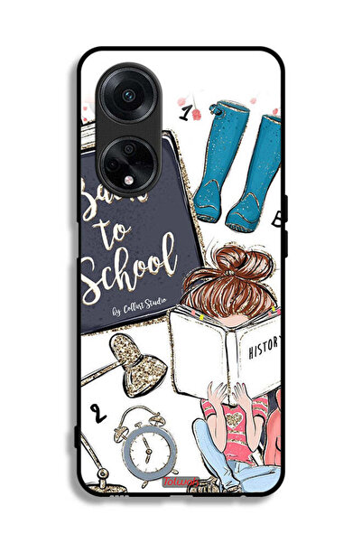Tolwak غطاء حماية Oppo A1 5G بتصميم فتاة العودة إلى المدرسة تقرأ التاريخ