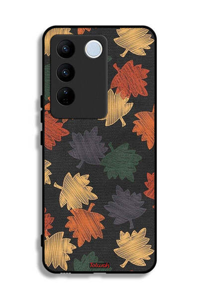 Tolwak غطاء حماية لهاتف Vivo V27 برسومات أوراق الخريف