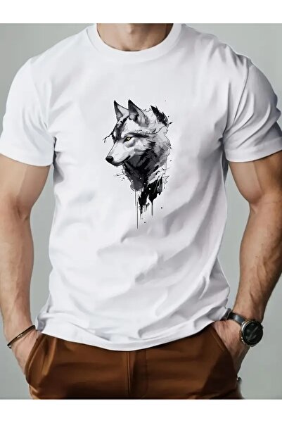 CLASİVA Summer Season Product Stylish Modern Design Custom Wolf Printed Unise...
