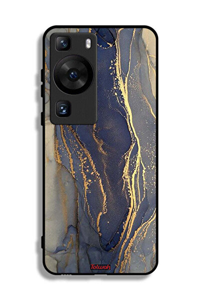 Tolwak غطاء حماية لهاتف هواوي بي 60 بنمط رخامي لامع