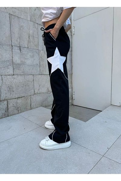 RockMore Y2K Star Patch Knitted Sweatpants/Pants