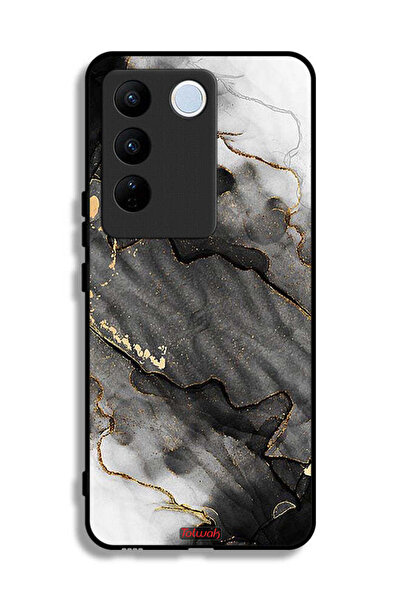 Tolwak غطاء حماية فيفو V27e رخامي لامع