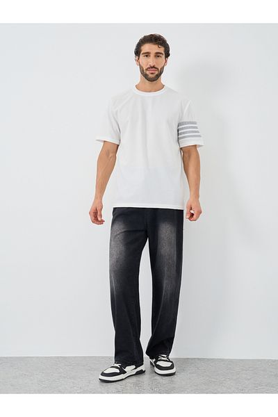 Styli Striped Short Sleeve Oversized T-Shirt
