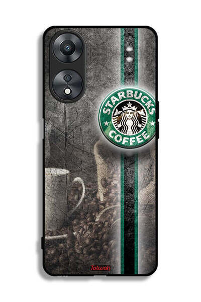 Tolwak غطاء حماية لهاتف Oppo A58 5G بنقشة فن القهوة