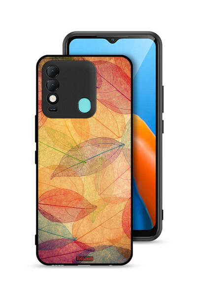Tolwak غطاء حماية لهاتف Tecno Spark 8 بطبعة أوراق فنية رقمية تجريدية