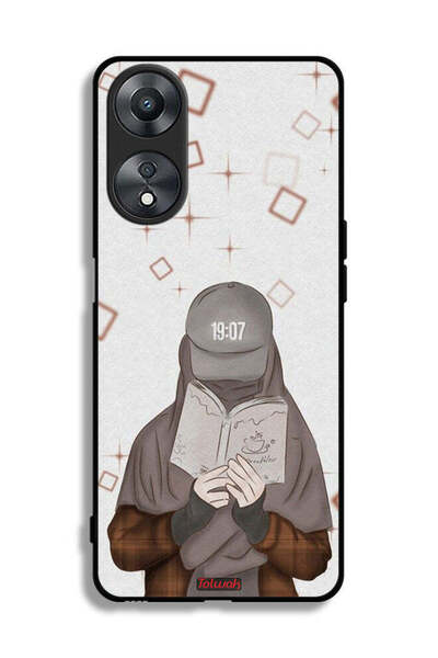 Tolwak غطاء حماية لهاتف Oppo A58 5G برسومات فتاة تقرأ الفن