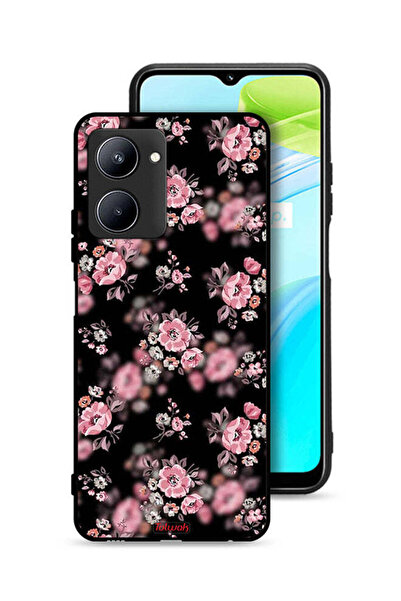 Tolwak غطاء حماية لهاتف Realme C33 بنقشة زهور بورتريه