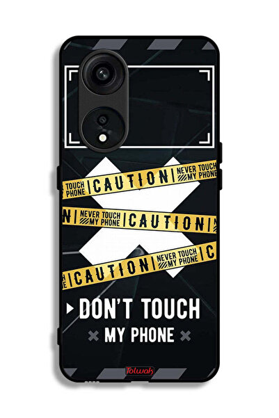 Tolwak Oppo Reno 8T 5G Protective Case Cover Caution Never Touch My Phone