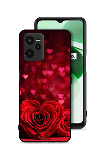 Tolwak غطاء حماية Realme C35 بتصميم زهور على شكل قلب وفن تجريدي