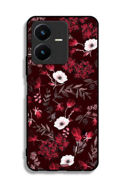 Tolwak غطاء حماية لهاتف Vivo Y22s بنقشة زهور صغيرة وأوراق استوائية