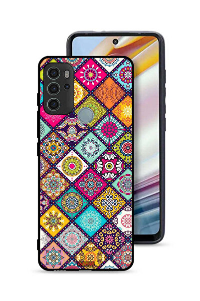 Tolwak غطاء حماية لهاتف موتورولا موتو جي 60 إس بنقشة مربعات ماندالا