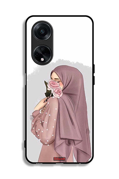 Tolwak غطاء حماية لهاتف Oppo A1 5G بتصميم فتاة تحمل ورودًا