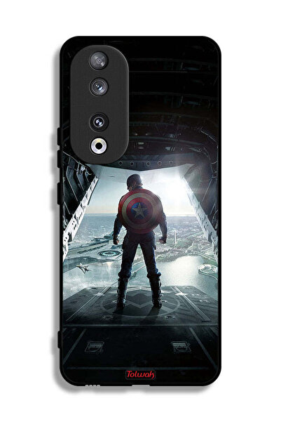 Tolwak غطاء حماية لهاتف Honor 90 بتصميم صورة كابتن أمريكا