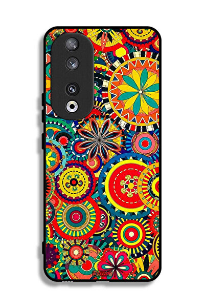 Tolwak غطاء حماية لهاتف Honor 90 بنمط ماندالا ملون