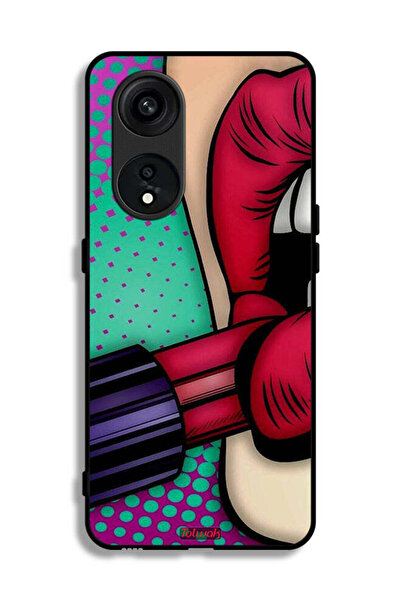 Tolwak غطاء حماية لهاتف Oppo Reno 8T 5G أحمر شفاه