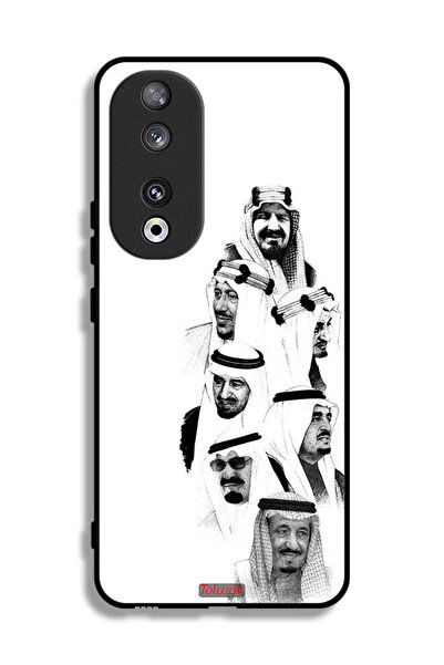 Tolwak غطاء حماية لهاتف Honor 90، فن ملوك السعودية، أبيض وأسود