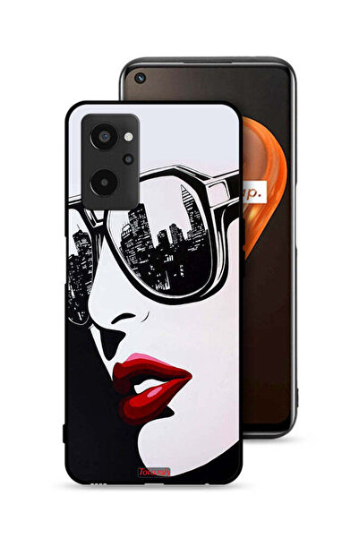 Tolwak غطاء حماية لهاتف Realme 9i 4G بتصميم وجه فتاة وفن تجريدي