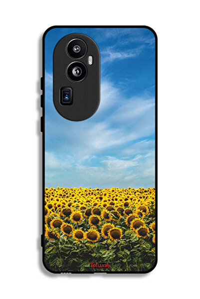 Tolwak غطاء حماية لهاتف Oppo Reno10 Pro (الصين) بطبعة عباد الشمس تحت السماء