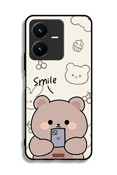 Tolwak غطاء حماية لهاتف Vivo Y22s بتصميم دب مبتسم