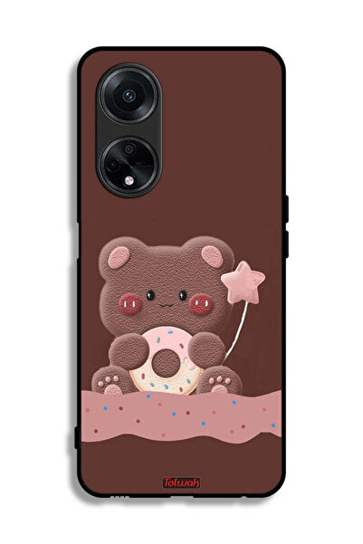 Tolwak غطاء حماية لهاتف Oppo A98 5G بطبعة دب دونات