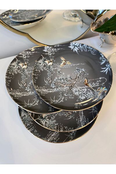 Dekordan House Plomo 4-Piece Cake Plate 20cm
