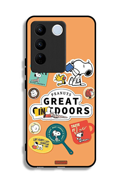 Tolwak غطاء حماية لهاتف Vivo V27 Pro بملصقات الفول السوداني