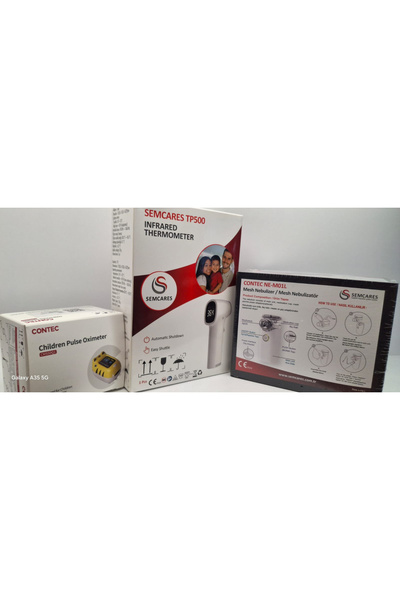 Contec NEBULİZATÖR,ATEŞ ÖLÇER,PULSE OKSİMETRE (ÜÇLÜ SET)