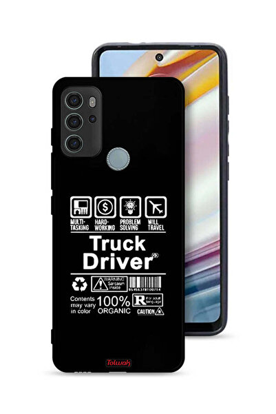 Tolwak غطاء حماية موتورولا موتو جي 60 إس، ملصق سائق شاحنة