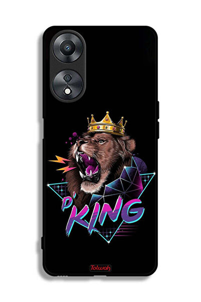 Tolwak غطاء حماية لهاتف Oppo A58 5G برسومات الأسد الملك
