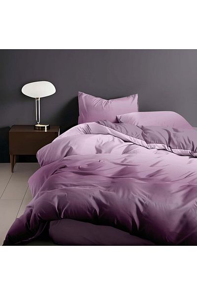Pucioasa 6-piece elastic bed linen made of fine plum purple