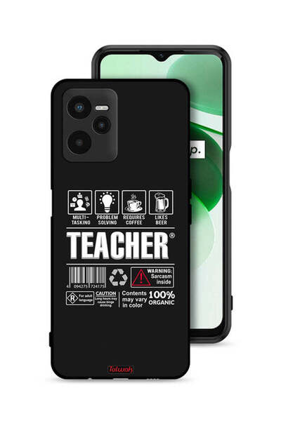 Tolwak Realme C35 Protective Case Cover Teacher Sticker