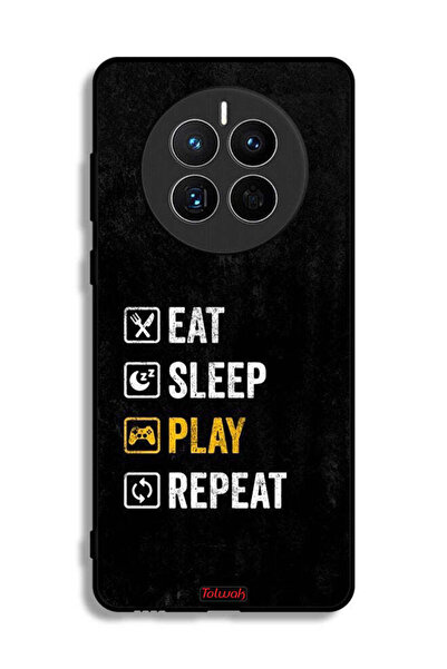 Tolwak غطاء حماية لهاتف هواوي ميت 50 إي، تناول الطعام، النوم، اللعب، التكرار
