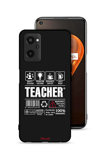 Tolwak Realme 9i 4G Protective Case Cover Teacher Sticker