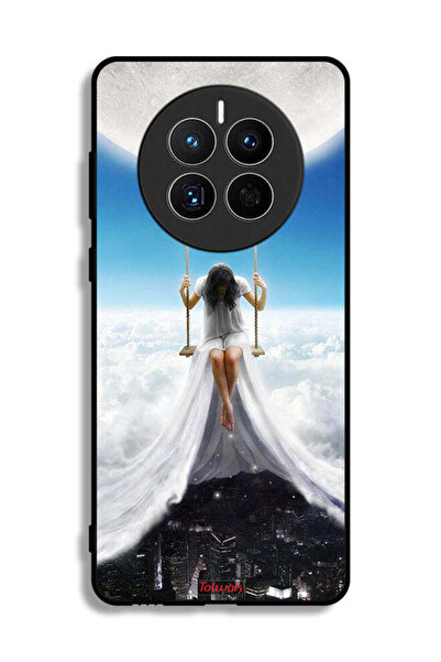 Tolwak غطاء حماية لهاتف هواوي ميت 50E بتصميم فن مدينة الغيوم والقمر