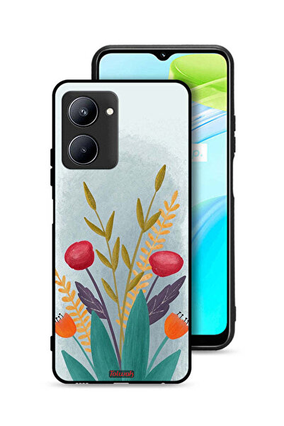 Tolwak غطاء حماية لهاتف Realme C33 برسومات نباتية
